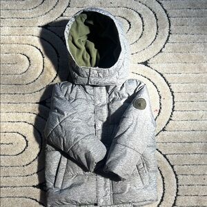 Gap Kids Gray Hooded Puffer Jacket